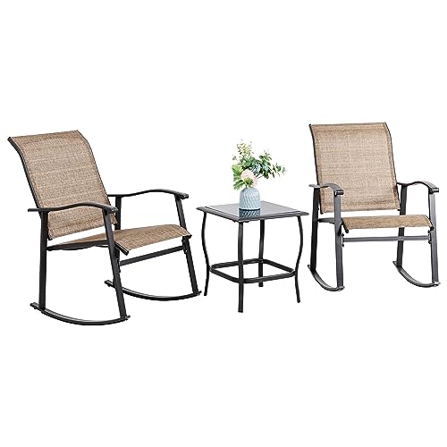 Outdoor Rocking Bistro Set for Compact Areas
